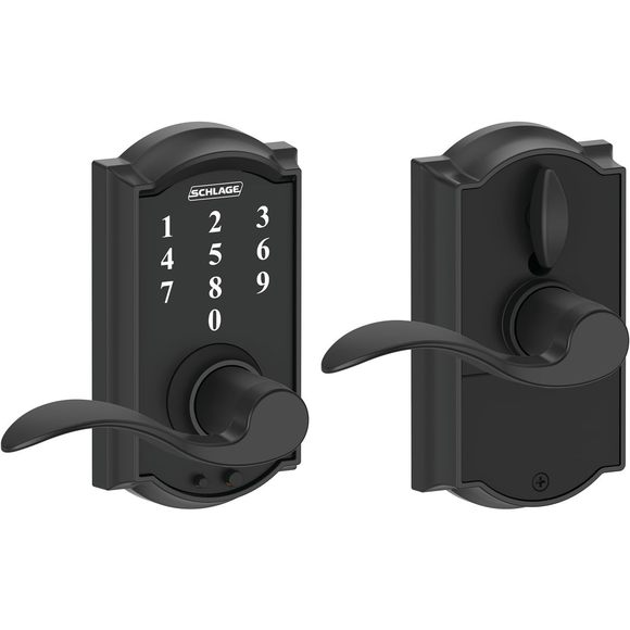 SCHLAGE Touch Camelot Lock with Accent Lever (Matte Black) FE695 CAM - Picture 4 of 5